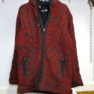 The Karmic Chameleon | Heavy Knitted Textured Jacket | Women's XL